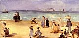 Edouard Manet On the Beach at Boulogne painting